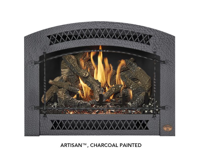 Stock Image - Fireplace X Gas Insert Traditional