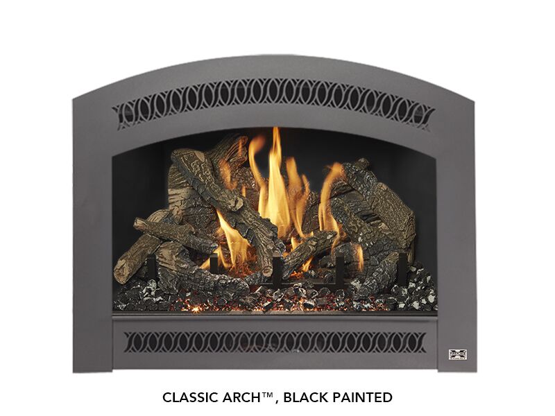 Stock Image - Fireplace X Gas Insert Traditional
