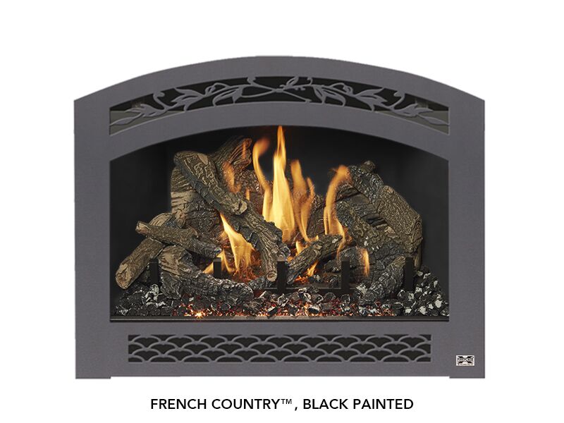 Stock Image - Fireplace X Gas Insert Traditional