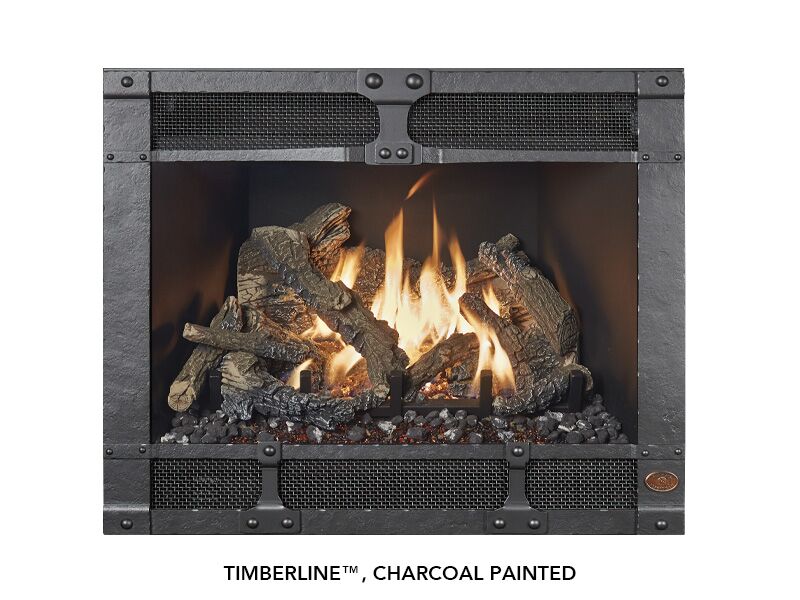 Stock Image - Fireplace X Gas Insert Traditional