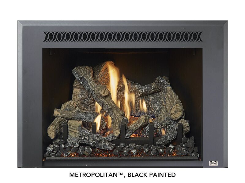 Stock Image - Fireplace X Gas Insert Traditional