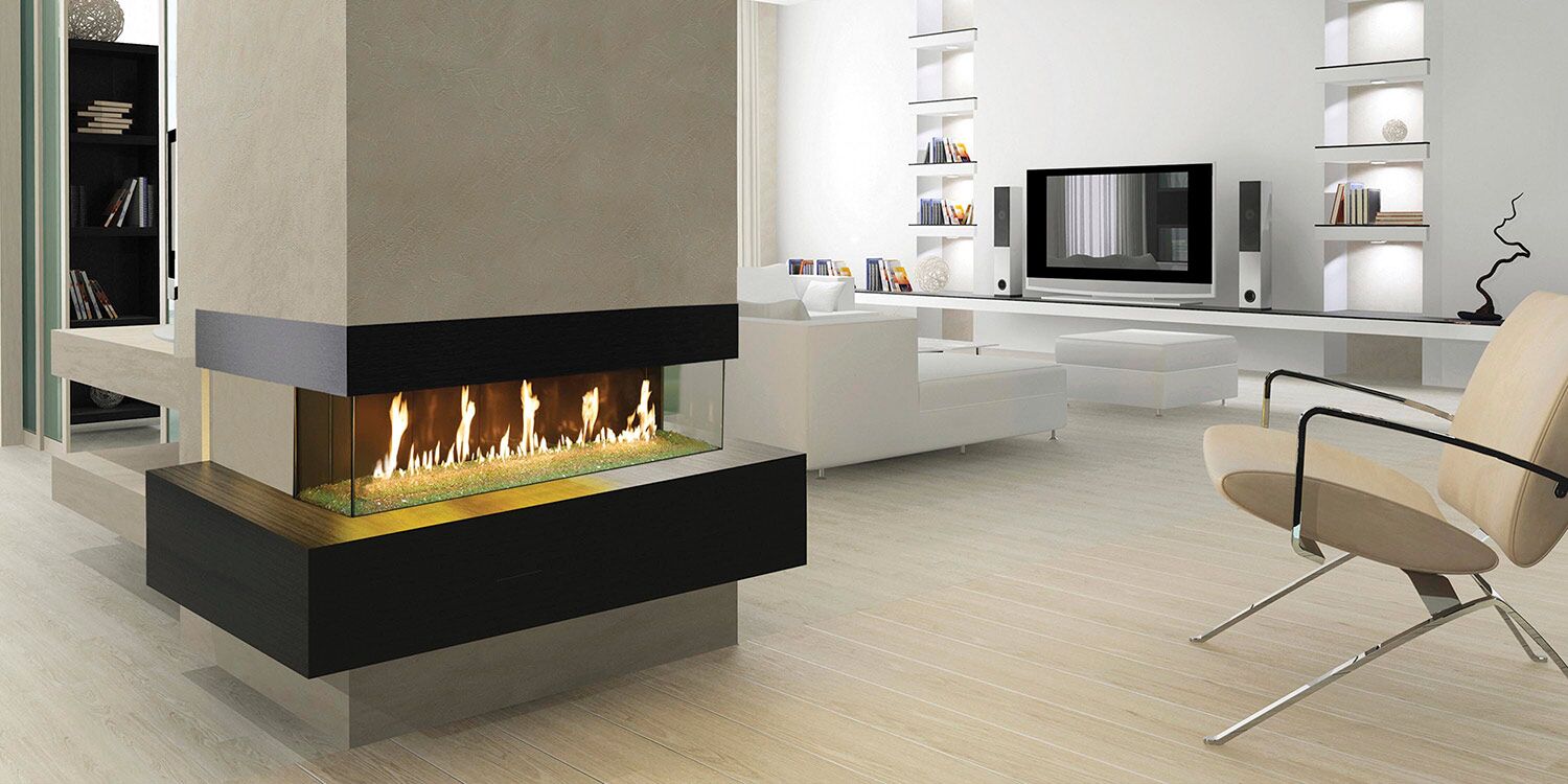 Stock Image - DaVinci Gas Fireplace|Outdoor Fire Linear