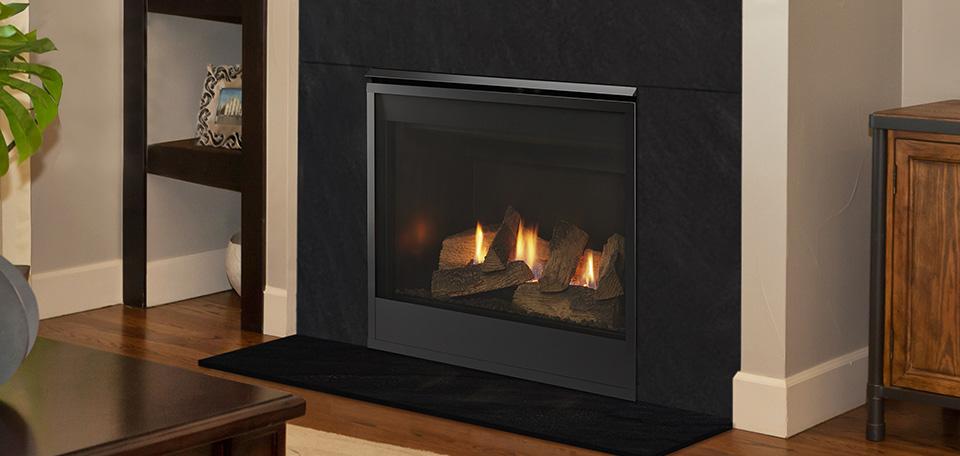 Stock Image - Majestic Gas Fireplace