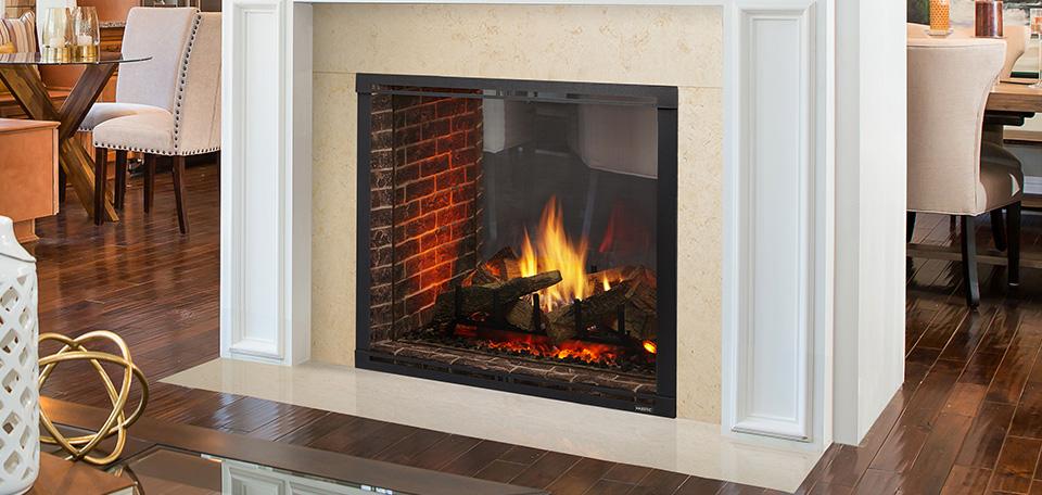 Stock Image - Majestic Gas Fireplace