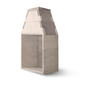 Stock Image - Earthcore Gas Fireplace Masonry Fireplace