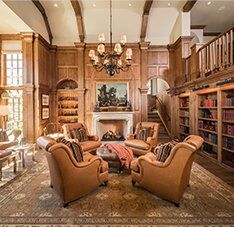 Stock Image - Earthcore Gas Fireplace Masonry Fireplace