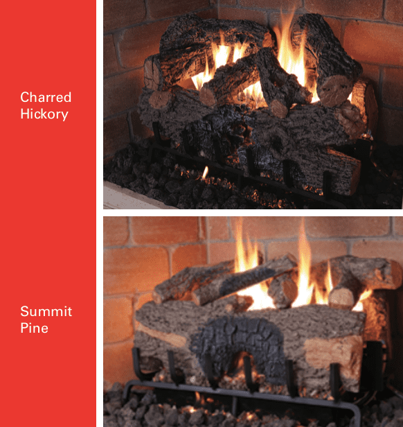 Stock Image - Earthcore Gas Fireplace Masonry Fireplace
