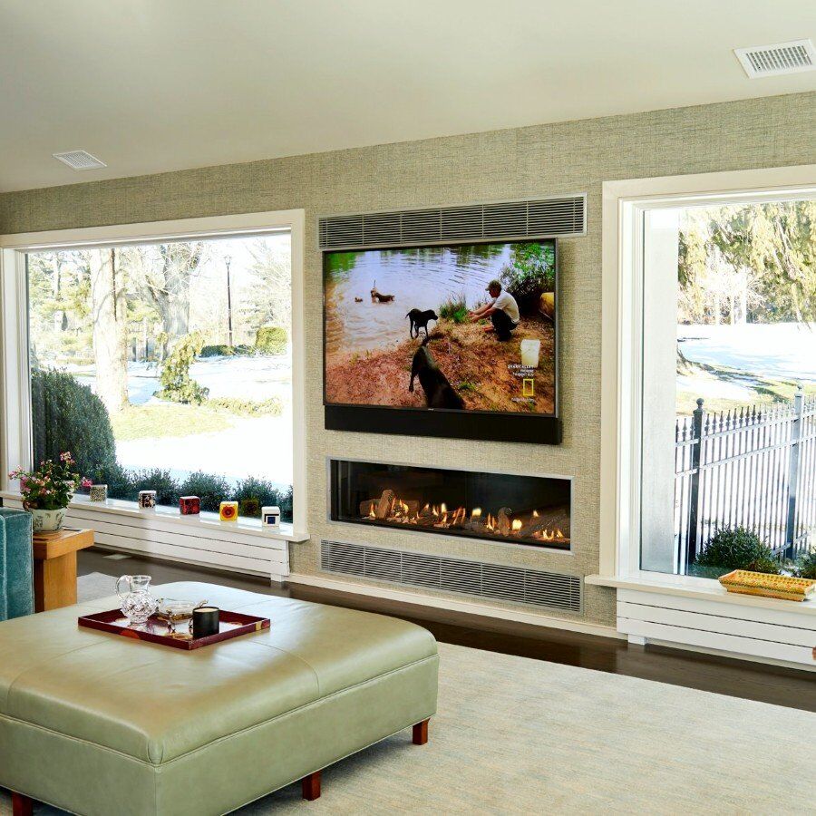 Stock Image - Ortal Gas Fireplace Linear