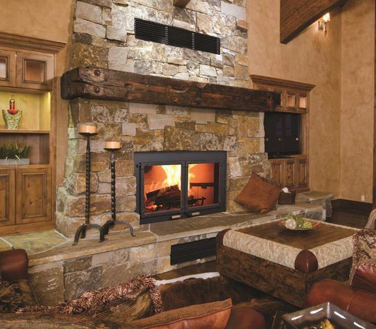 Stock Image - Wilkening Fireplace Wood Fireplace Masonry|Traditional