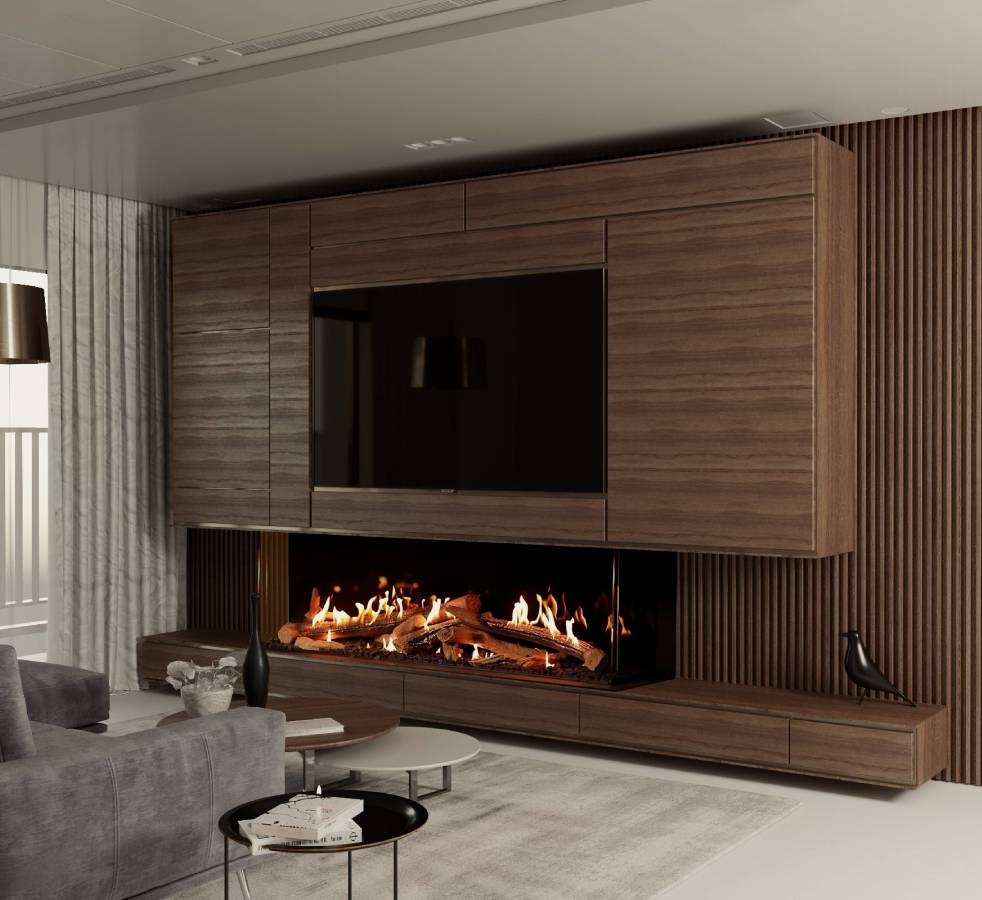 Stock Image - Ortal Gas Fireplace Bay