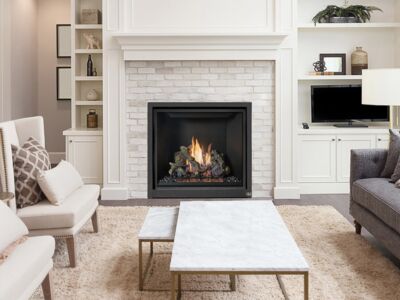 Stock Image - Fireplace X Gas Fireplace Traditional