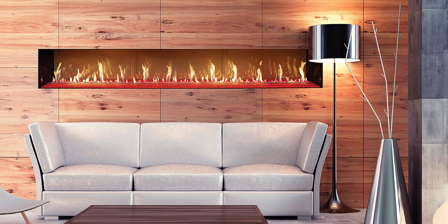 Stock Image - DaVinci Gas Fireplace|Outdoor Fire Linear