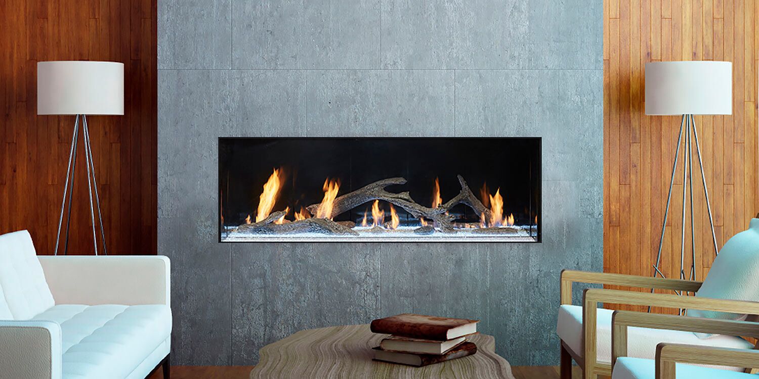 Stock Image - DaVinci Gas Fireplace|Outdoor Fire Linear