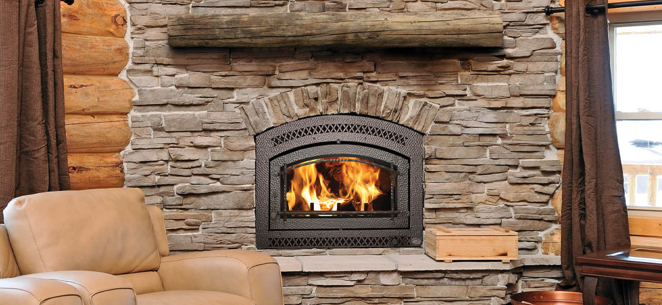 Stock Image - Fireplace X Wood Fireplace Contemporary