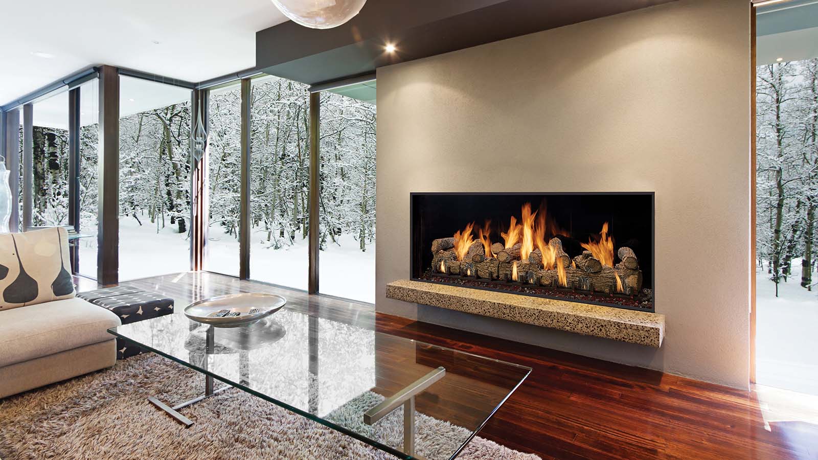 Stock Image - DaVinci Gas Fireplace|Outdoor Fire Linear