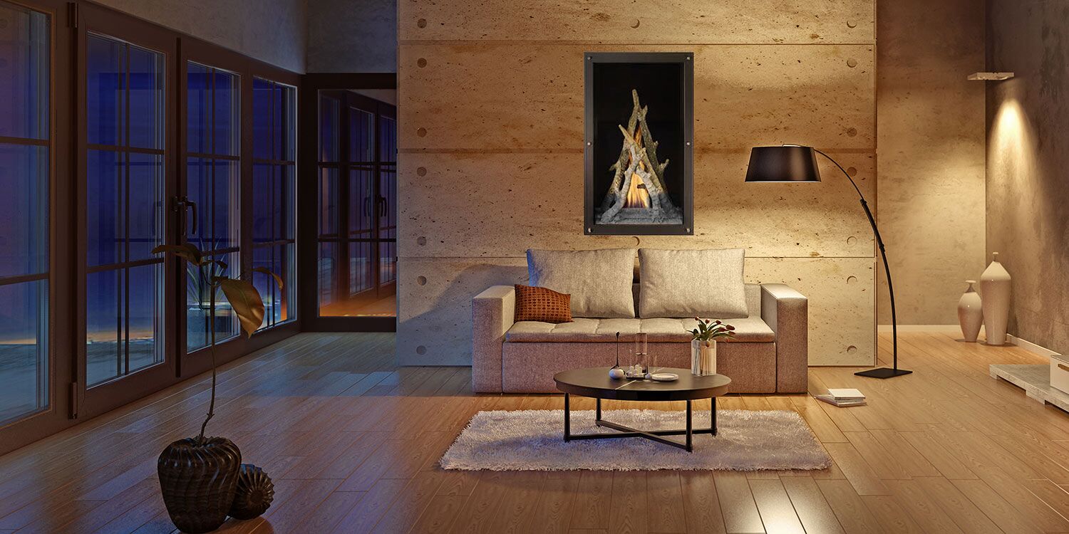 Stock Image - DaVinci Gas Fireplace|Outdoor Fire Portrait